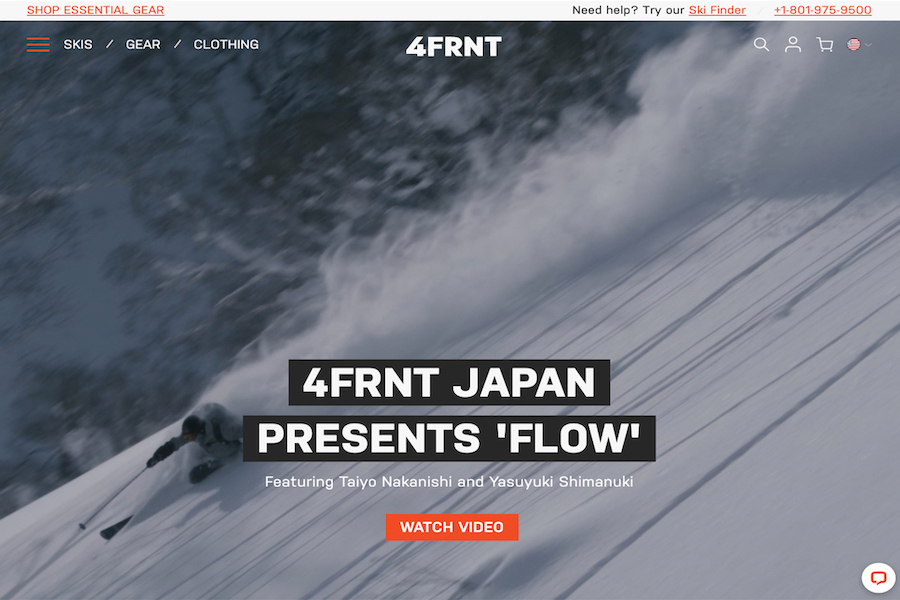 Ecommerce Website & Brand Lift for 4FRNT Skis