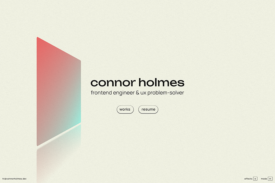 Connor Holmes'Portfolio