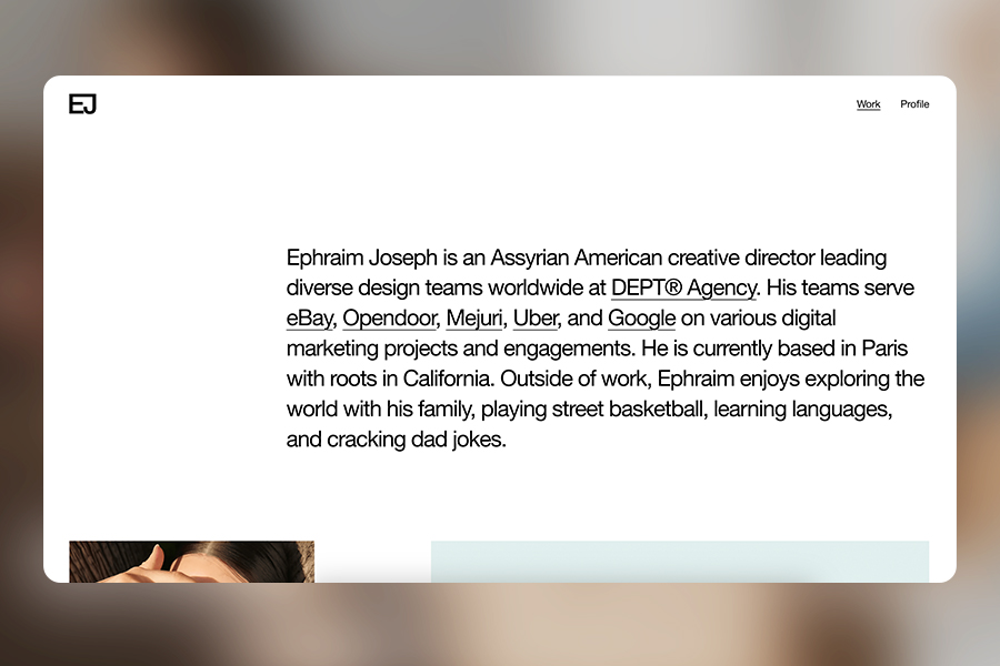 Ephraim Joseph Website Design