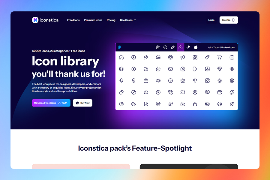 Iconstica icons library