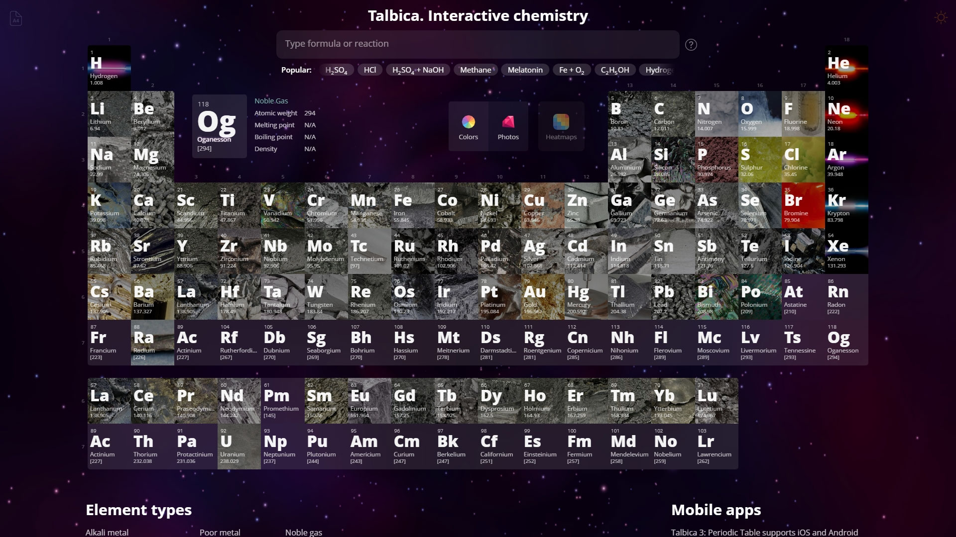 Talbica: Interactive chemistry